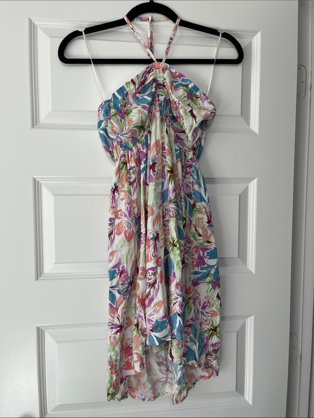 Roxy Floral Sundress in Purple, Blue, Pink